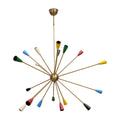 Modern Stilnovo Raw Brass Lamp in antique brass