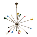 Modern Stilnovo Raw Brass Lamp in blackened brass