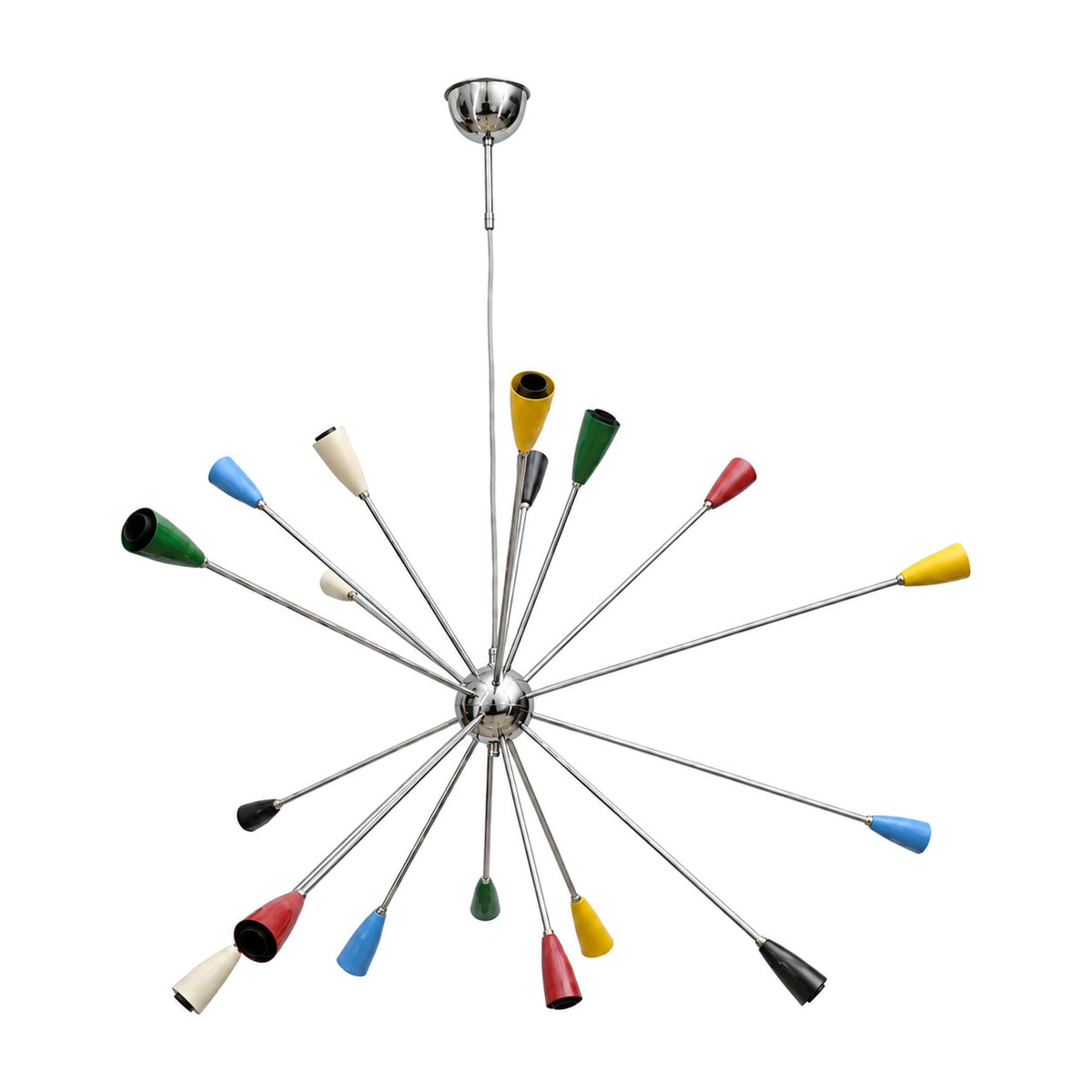 Modern Stilnovo Raw Brass Lamp in polished chrome