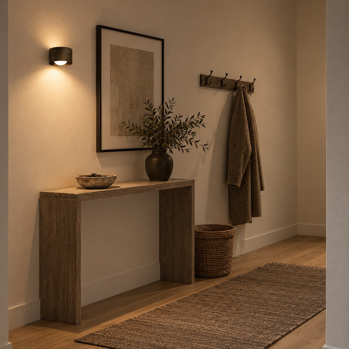 Handmade Vintage Flush Light in a room