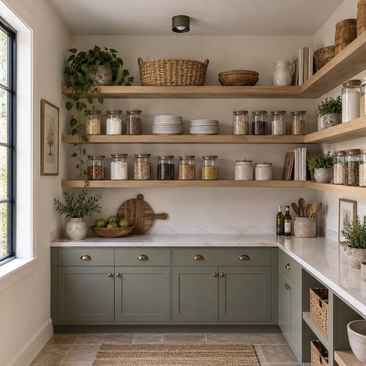 Handmade Vintage Flush Light in a room