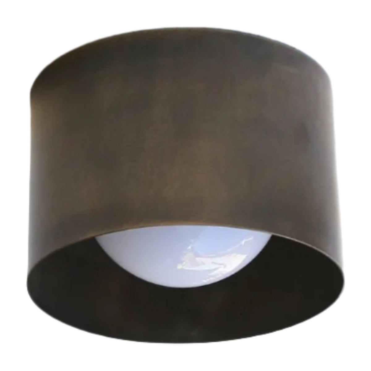 Handmade Vintage Flush Light in antique brass