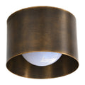 Handmade Vintage Flush Light in blackened brass