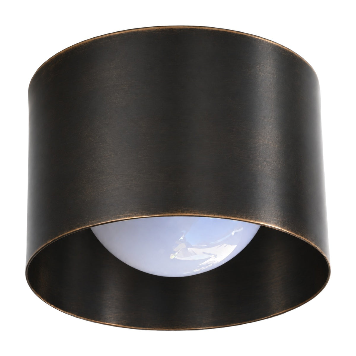 Handmade Vintage Flush Light in antique black