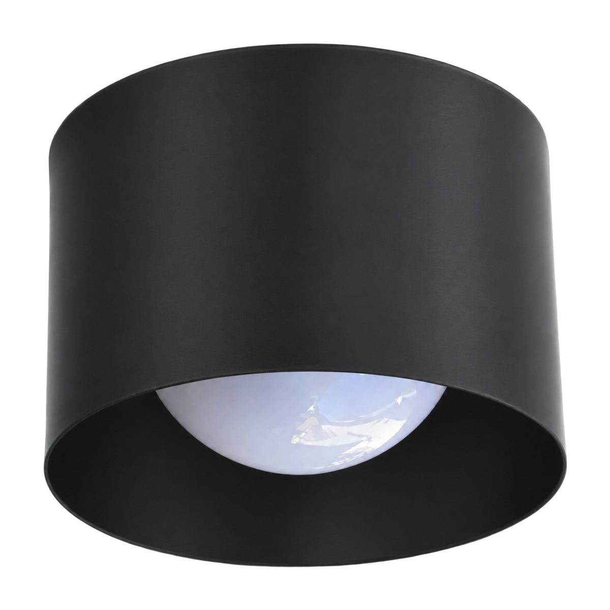 Handmade Vintage Flush Light in matt black