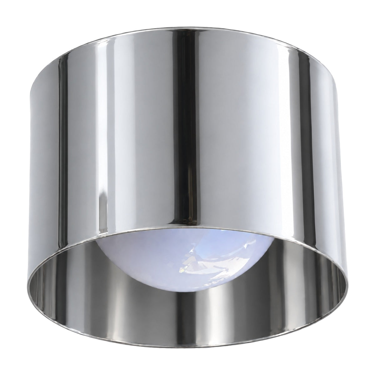 Handmade Vintage Flush Light in polished chrome