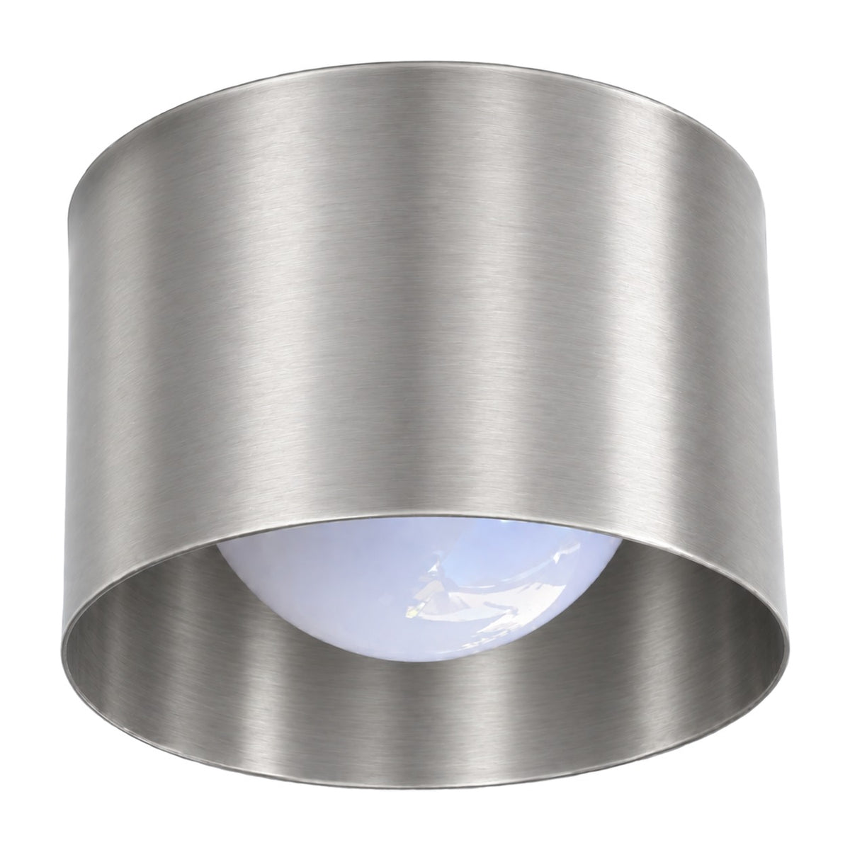 Handmade Vintage Flush Light in brushed chrome