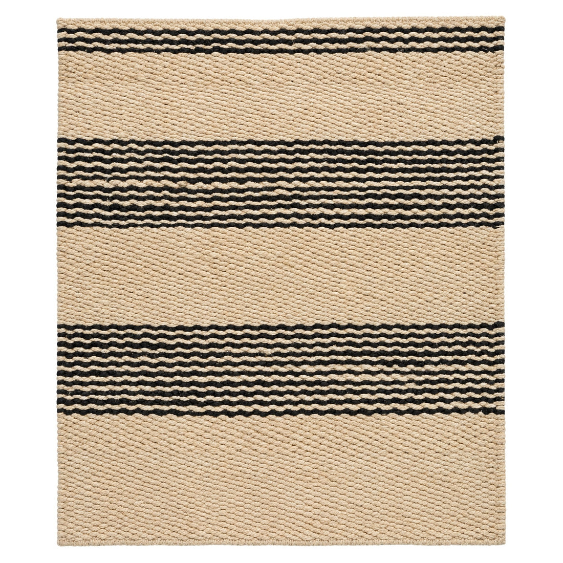 Handwoven Natural Jute Rug - Eco-Friendly & Durable, full view on a white background