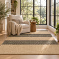 Handwoven Natural Jute Rug - Eco-Friendly & Durable in a reading nook