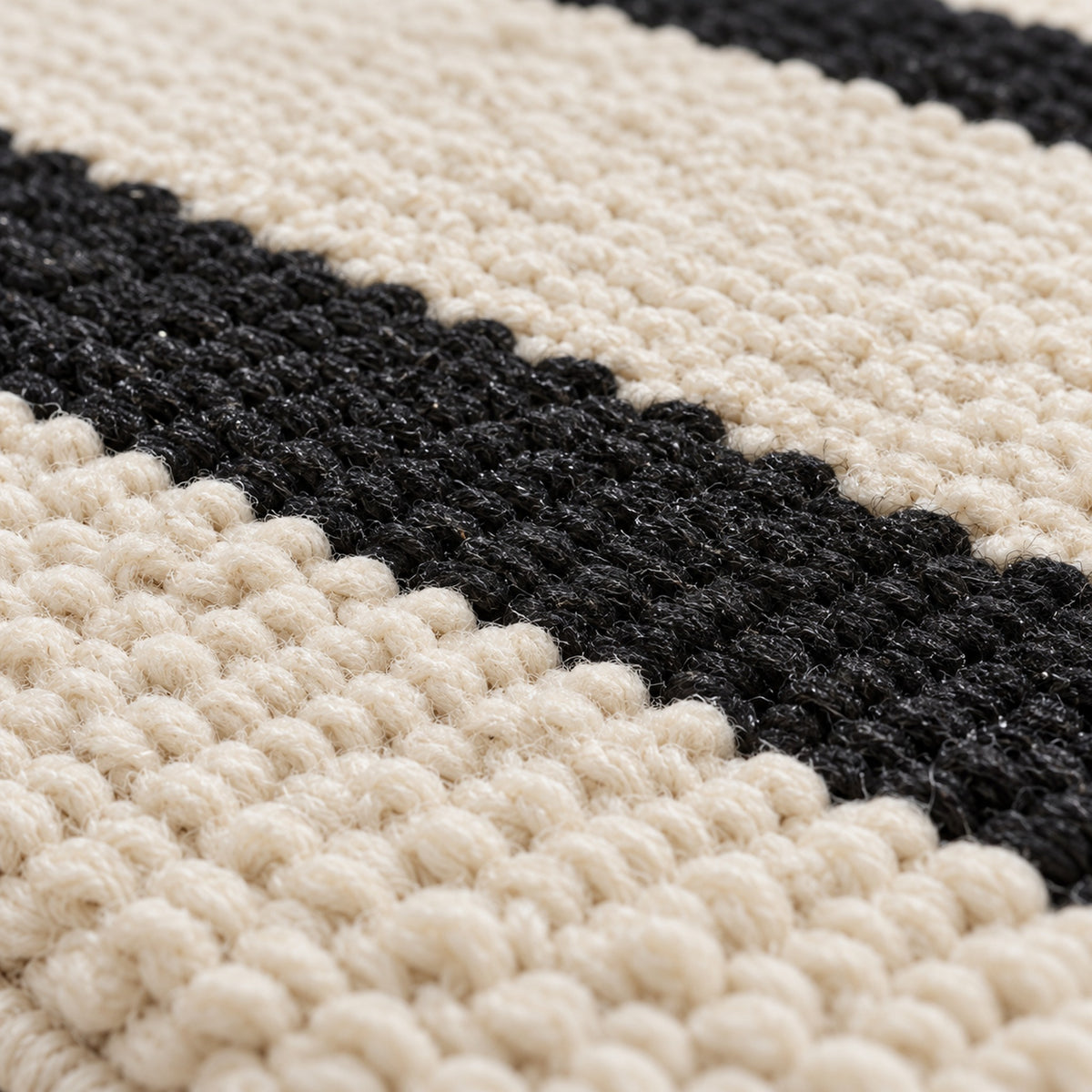 Hemp Jute Rug - White Cool for Any Space, close up of the texture