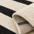 Hemp Jute Rug - White Cool for Any Space, folded corner showing the back