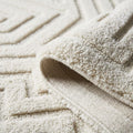 High-Pile Luxury Rug, folded corner showing the back