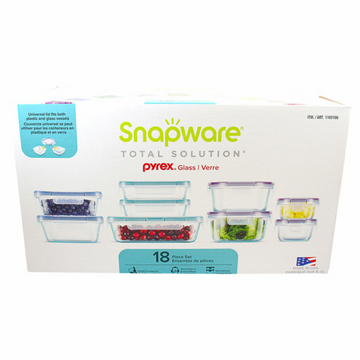 Snapware Total Solutions 18-piece Pyrex Glass Food Storage Set