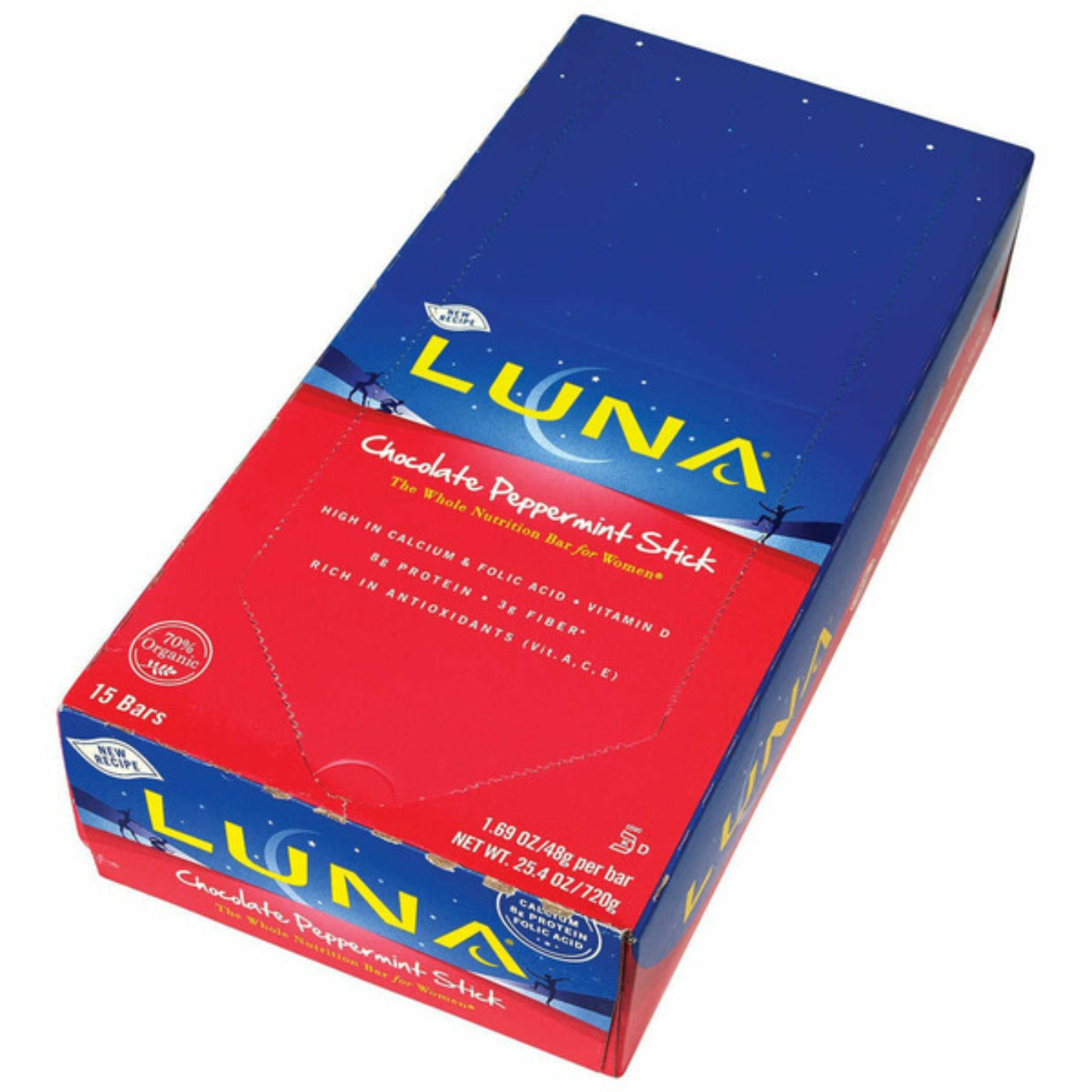 Luna Bar Chocolate Peppermint, 1.69 oz, 15-count