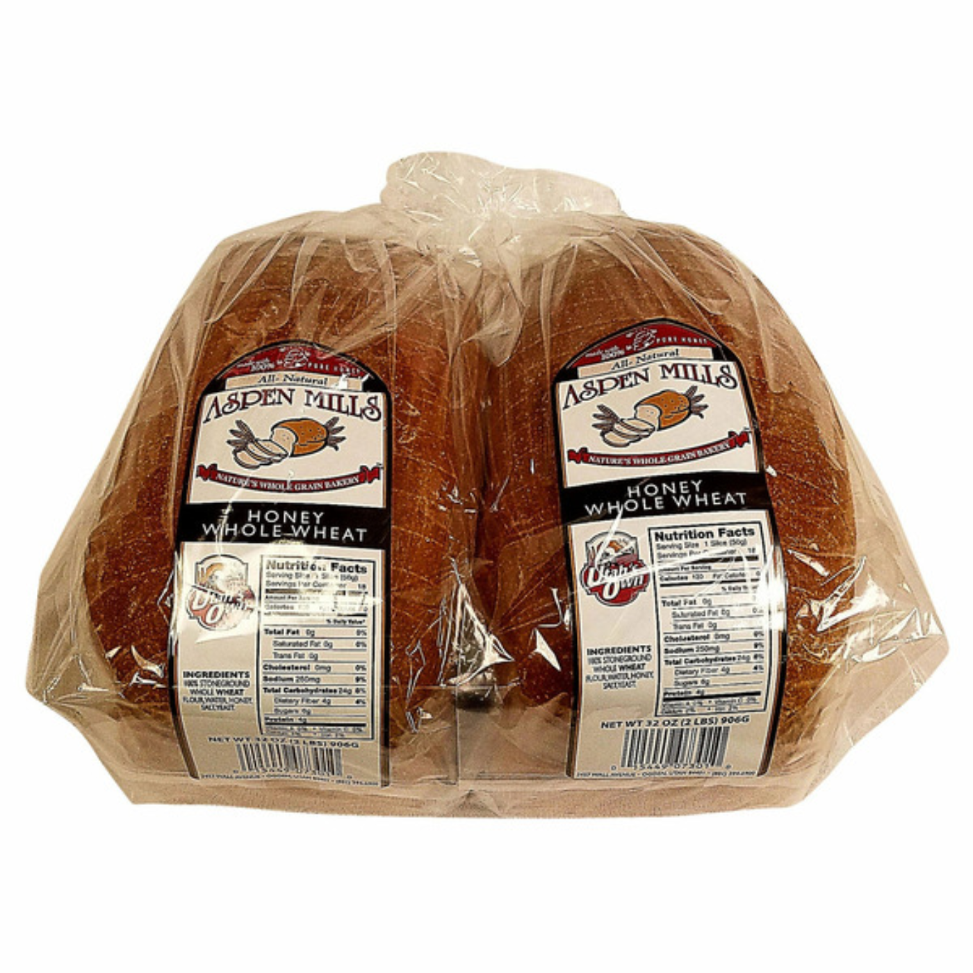 Aspen Mills Honey Whole Wheat Bread, 32 oz, 2 count