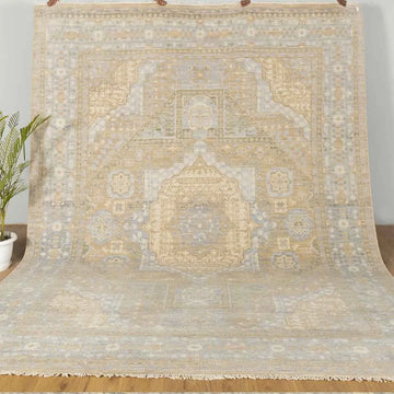 Artisan Hand-Knotted Mamluk Distressed look Rug: Quality Meets Design