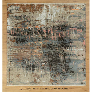9x12 Uvenuti Premium Quality Abstract Designer Rug | Zornits Rugs