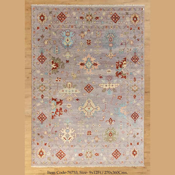 Luxurious Hand-Knotted Oushak Rug: Comfort Meets Style