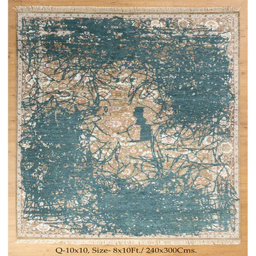 8x10 Dynamic Strokes Transitional Rug for bedroom