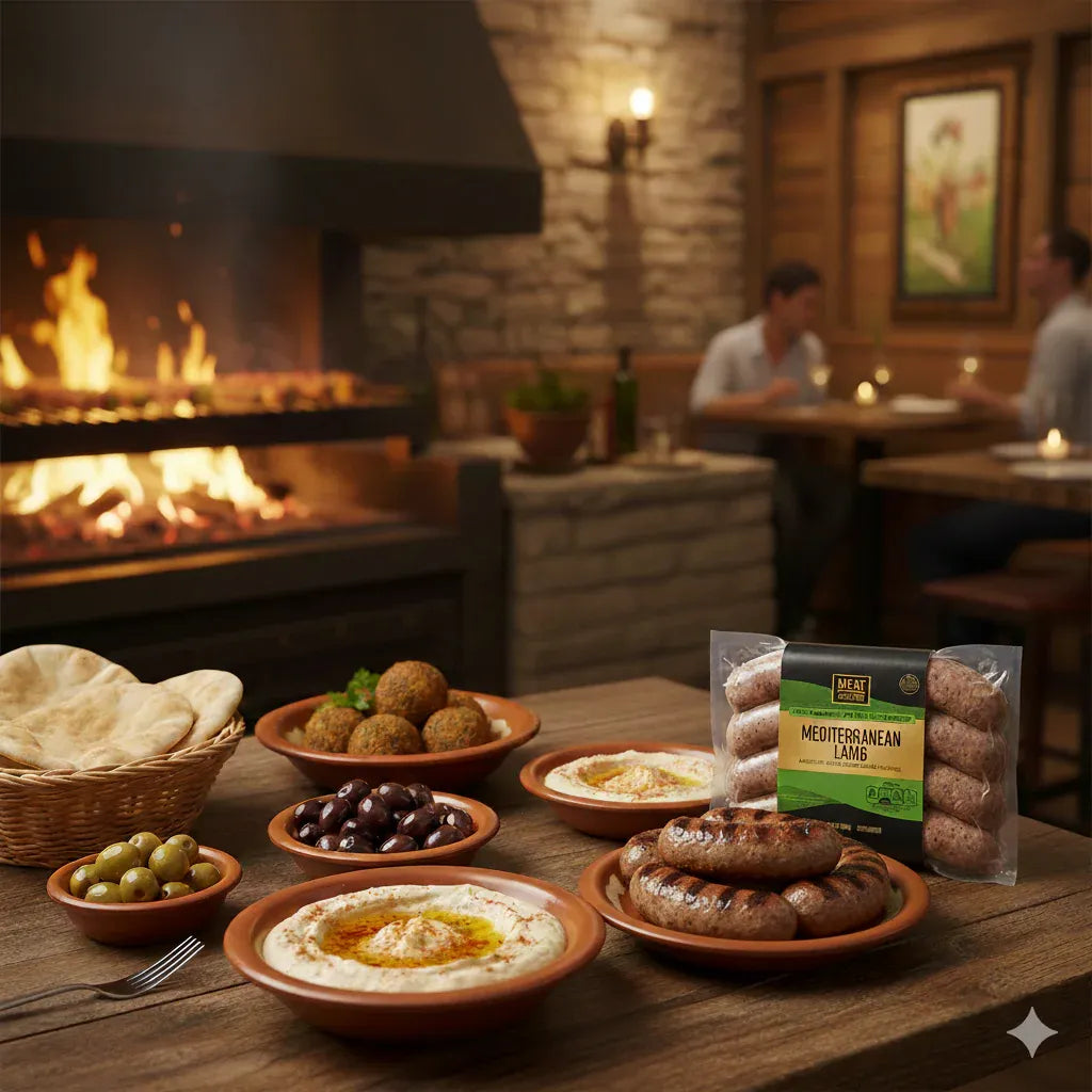 Mediterranean Lamb Sausage Links: Seasoned, Artisanal
