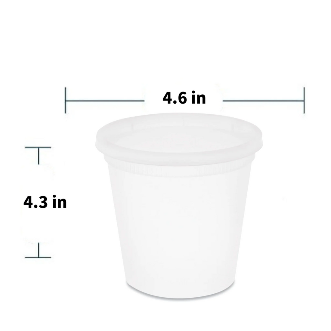 24 oz Heavy-Duty Microwavable Plastic Deli Containers with Lids 240 Sets