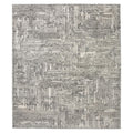 Irradiant Ivory Charcoal Rug, full view on a white background