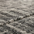 Irradiant Ivory Charcoal Rug, close up of the texture