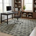 Ishahan Ikat Persian Style Rug in a home office