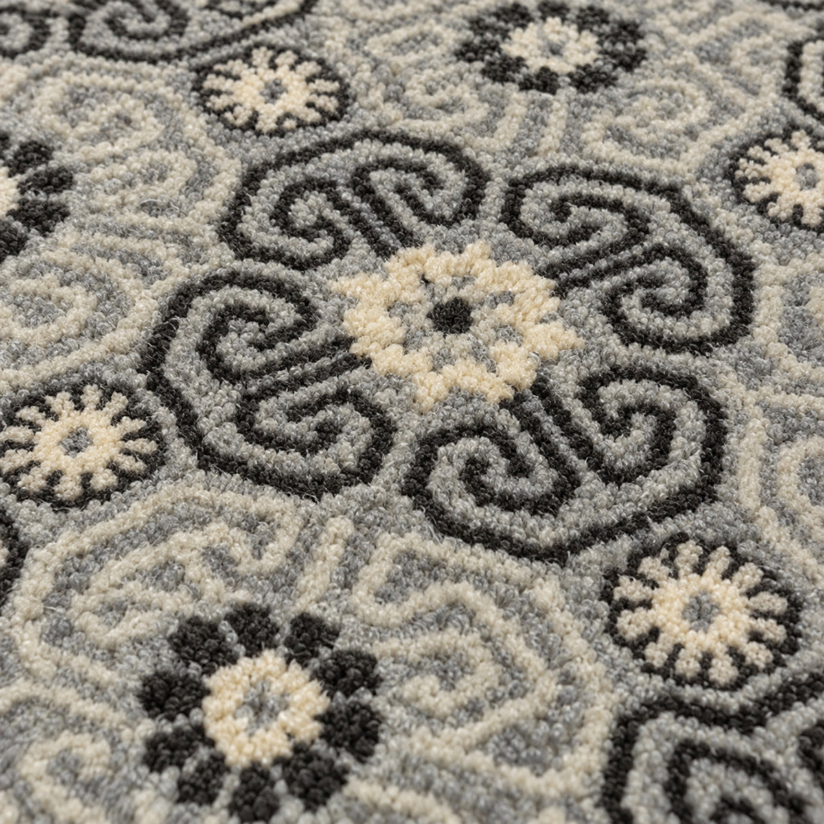Ishahan Ikat Persian Style Rug, close up of the texture