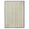 Ivory Grey Hand Loom Rug, full view on a white background