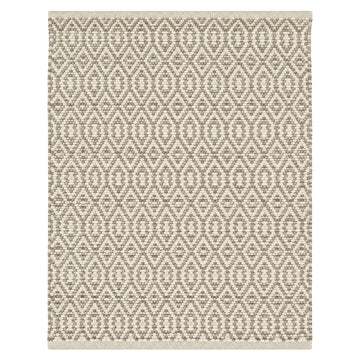 Jute and Cotton Blend Rug - Soft and Versatile Home Decor, full view on a white background
