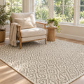 Jute and Cotton Blend Rug - Soft and Versatile Home Decor in a reading nook