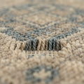 Khotan Faded Ivory Turkish Hand knotted Rug, close up of the texture