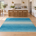 Lagoon Contemporary Plush Hand knotted Rugs in a kitchen