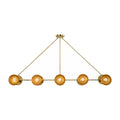 Large Handmade Ten-Light Brass Sputnik Dining Chandelier in polished brass