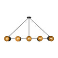 Large Handmade Ten-Light Brass Sputnik Dining Chandelier in matt black