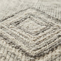 Linear ivory striped rug, close up of the texture
