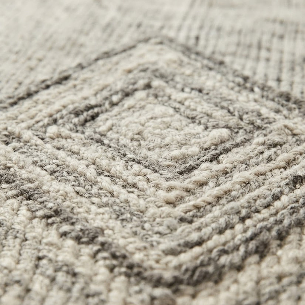 Linear ivory striped rug, close up of the texture