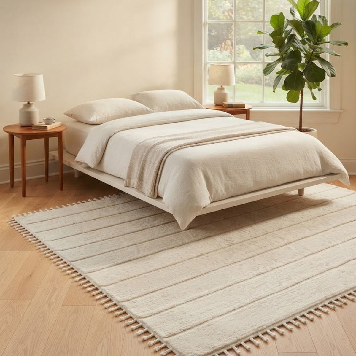 Luxurious Shag Rug - Plush and Cozy in a bedroom