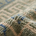 Mamluk Grey Ivory Vintage Hand knotted Rug, close up of the texture