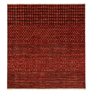 Meteo Soft Wool Hand Knotted Rug, full view on a white background