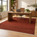 Meteo Soft Wool Hand Knotted Rug in a home office