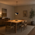 Mid-Century Brass Sputnik Chandelier | 4-Light Orb Fixture in a room
