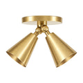 Mid-Century Italian Style Brass Wall Sconce – Dual Spotlight Design in brushed brass