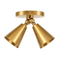 Mid-Century Italian Style Brass Wall Sconce – Dual Spotlight Design in raw brass