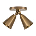 Mid-Century Italian Style Brass Wall Sconce – Dual Spotlight Design in antique brass