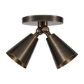Mid-Century Italian Style Brass Wall Sconce – Dual Spotlight Design in blackened brass