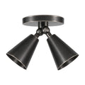 Mid-Century Italian Style Brass Wall Sconce – Dual Spotlight Design in antique black