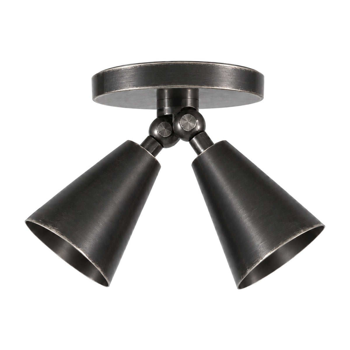 Mid-Century Italian Style Brass Wall Sconce – Dual Spotlight Design in antique black