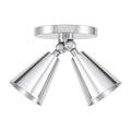 Mid-Century Italian Style Brass Wall Sconce – Dual Spotlight Design in polished chrome